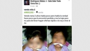 Causa indignación la venta de una nena de 2 años en Facebook Telefe Noticias