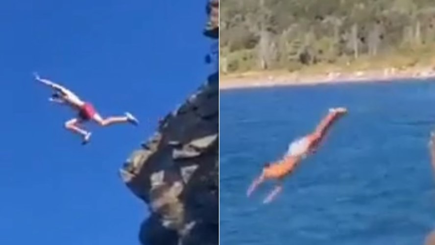Joven saltó a un lago desde 15 metros y cayó contra las rocas 
