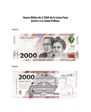 El Banco Central emitirá un billete de $2000 1 bocetos 2000 pesos