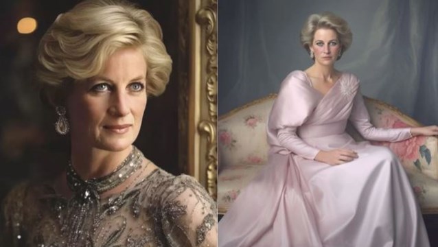 Así se vería hoy Lady Di según la Inteligencia Artificial 1 ladydi1