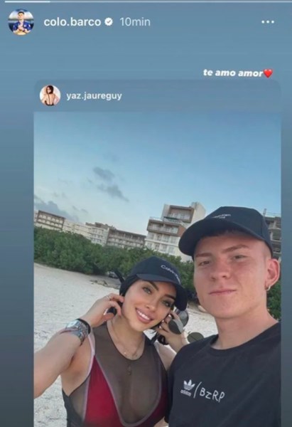 Barco presentó a su novia y revolucionó las redes sociales 1 colo