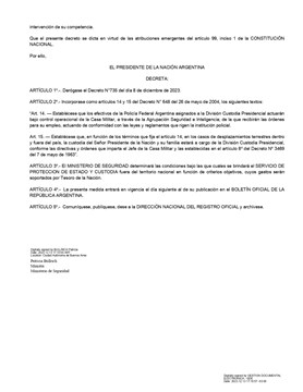 Milei derogó el decreto que otorgaba custodia presidencial a Alberto Fernández en el exterior 2 decreto alberto fdz