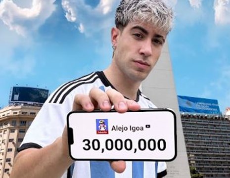 Alejo Igoa es el primer YouTuber argentino en alcanzar los 30 millones de suscriptores 1 alejo