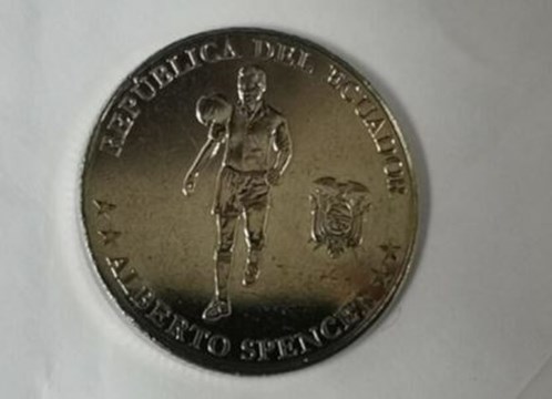 Spencer, máximo goleador de la Copa Libertadores, ya tiene moneda con su imagen 1 moneda spencer