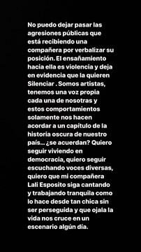 María Becerra bancó a Lali: "El ensañamiento hacia ella deja en evidencia que la quieren silenciar" 1 dm 20240215165529 001